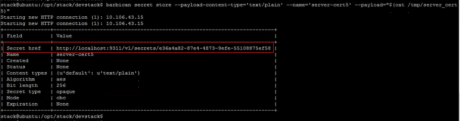 Upload certificate